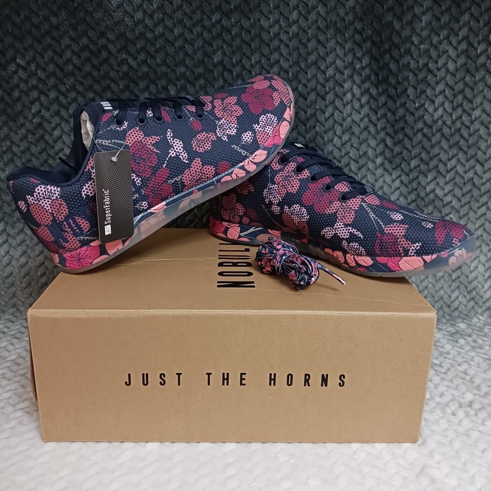 Nobull SuperFabric Trainer Low Women's Athletic Workout Shoes Floral Size 14.5